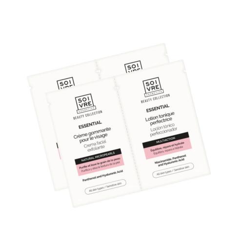 Muestra exfoliante y tónico