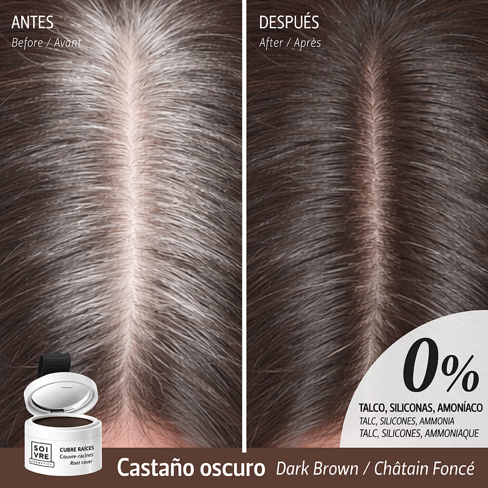 Cubre raíces y canas Castaño Oscuro - Imagen 2