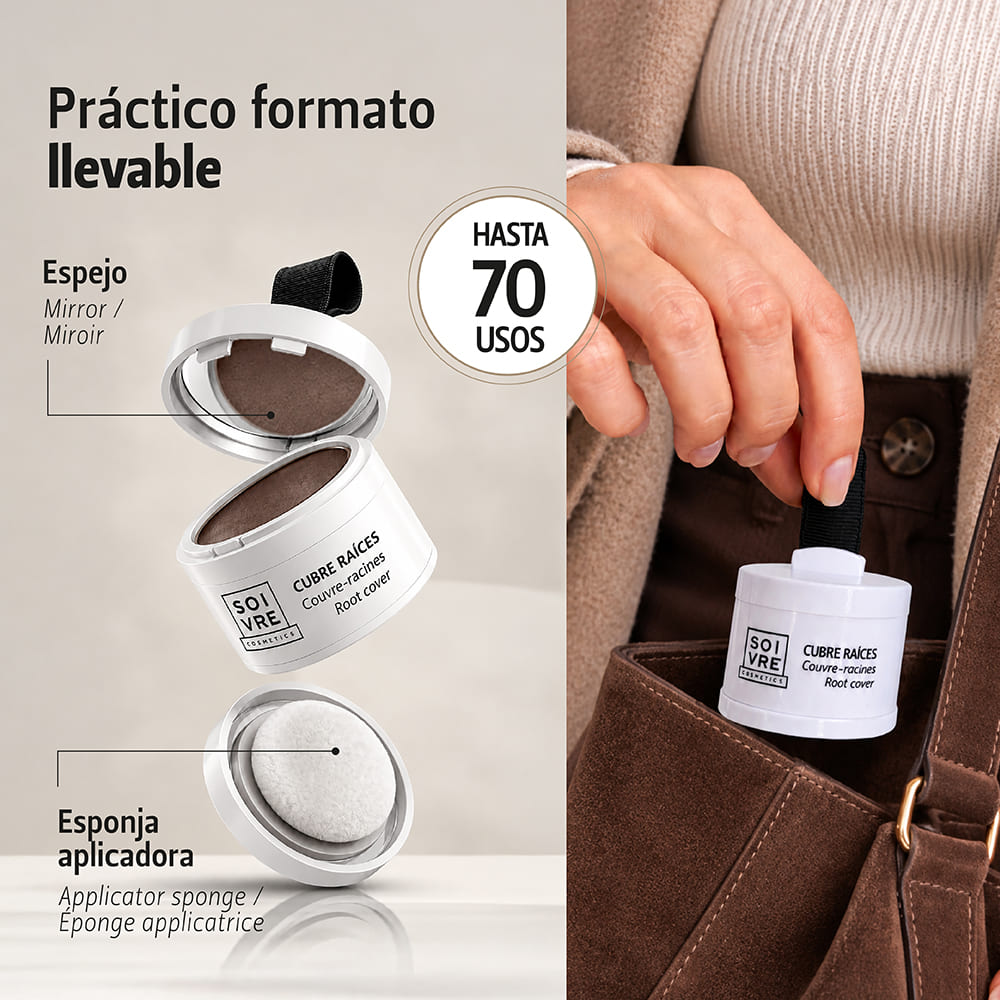 Cubre raíces y canas Castaño Oscuro - Imagen 5