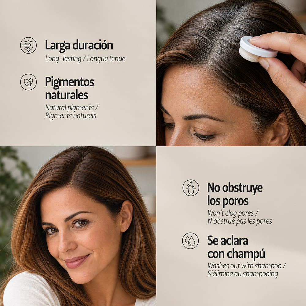 Cubre raíces y canas Rubio Ceniza - Imagen 6
